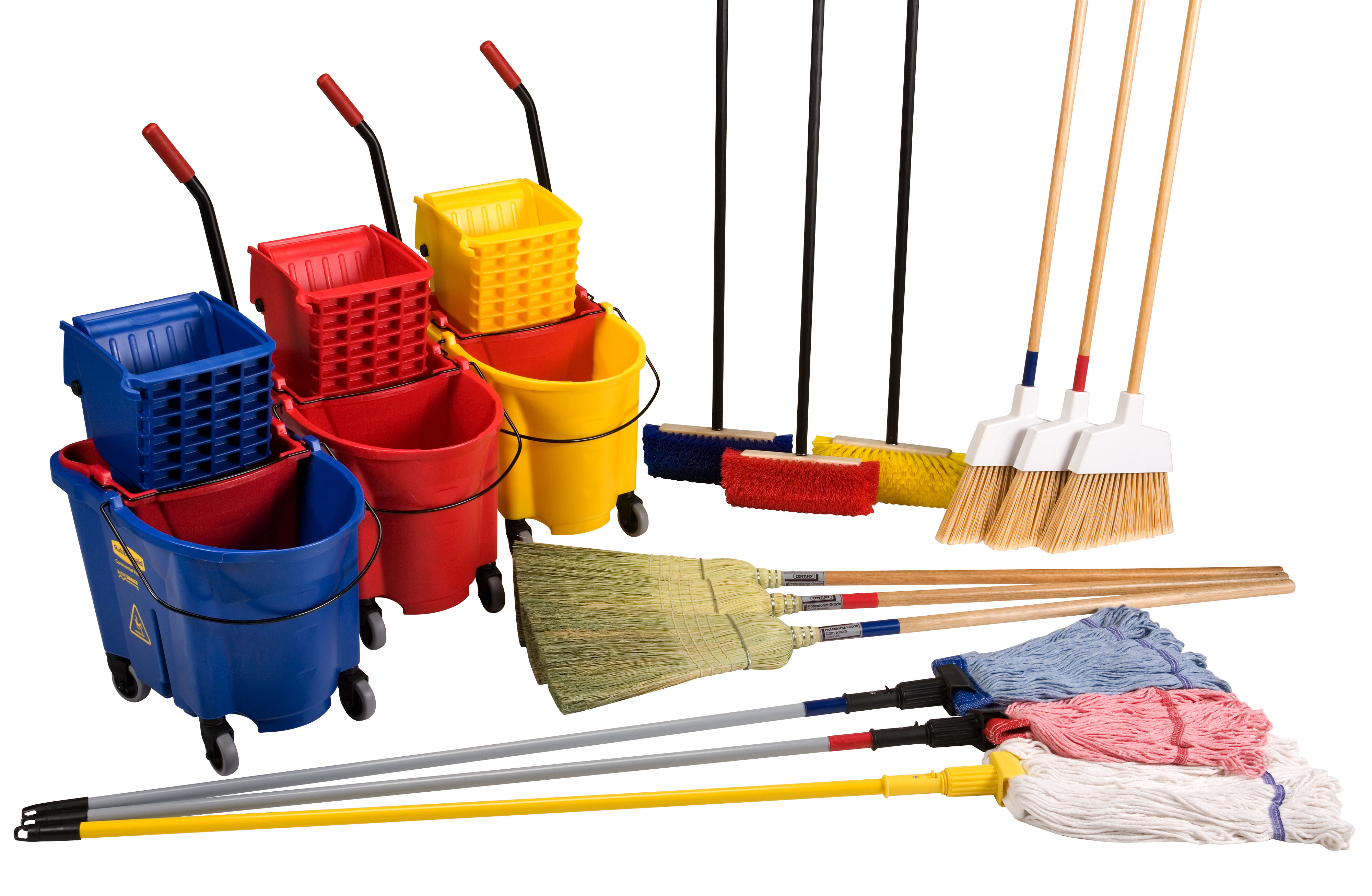Cleaning materials and equipment